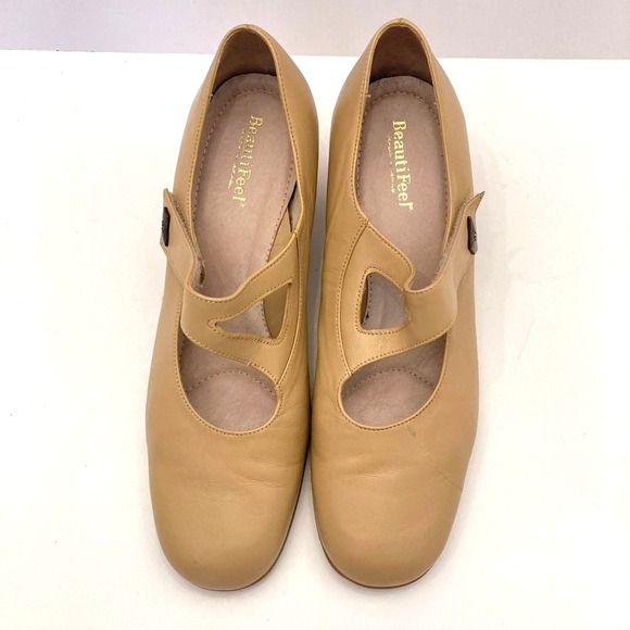 BEAUTIFEEL Katherina Beige Leather High Heel Mary Jane Pumps EU 39 Womens 8-8.5 - Picture 5 of 12